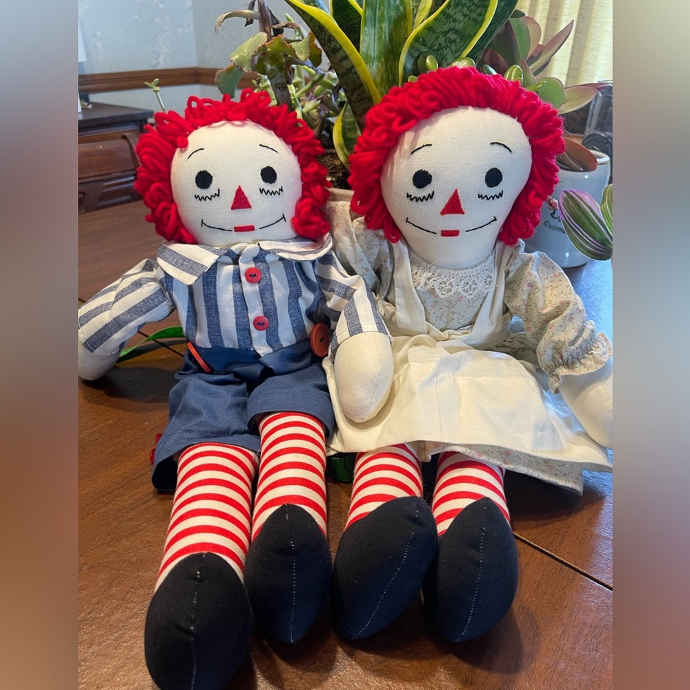 Handmade Raggedy Ann and Andy Dolls
